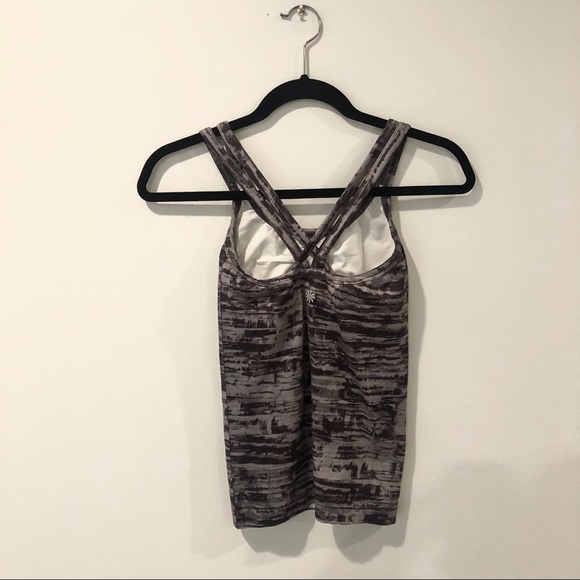 Athleta Purple/Grey Tank Top with Bra - Picture 2 of 4